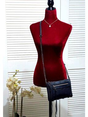 Rebecca Minkoff  Women's Black Avery Leather Crossbody Bag Size Medium 2290